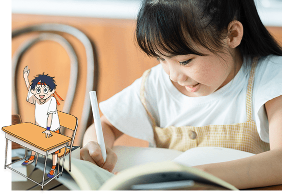 勉強する女の子